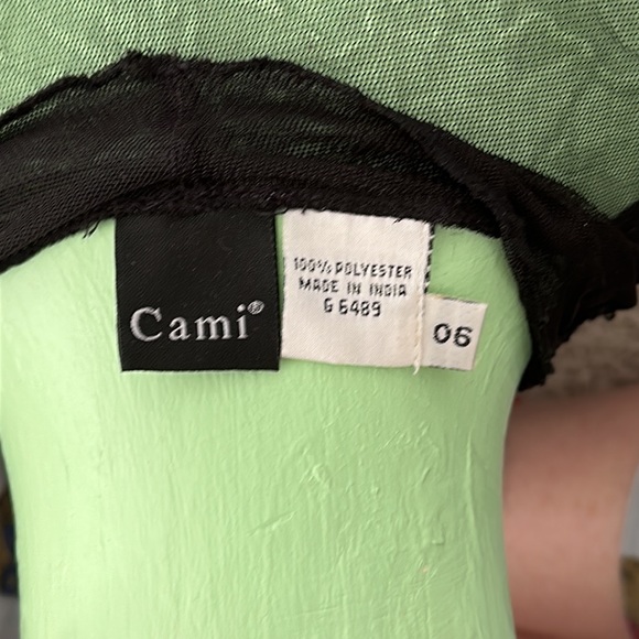 Black see-through with lace embroidery in the middle long-sleeved blouse - Picture 10 of 10